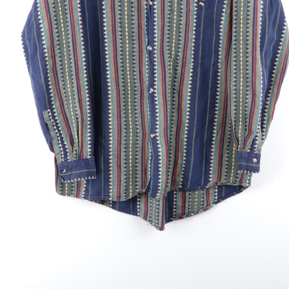 Vintage 90s Streetwear Geometric Print Shirt - Picture 3 of 8